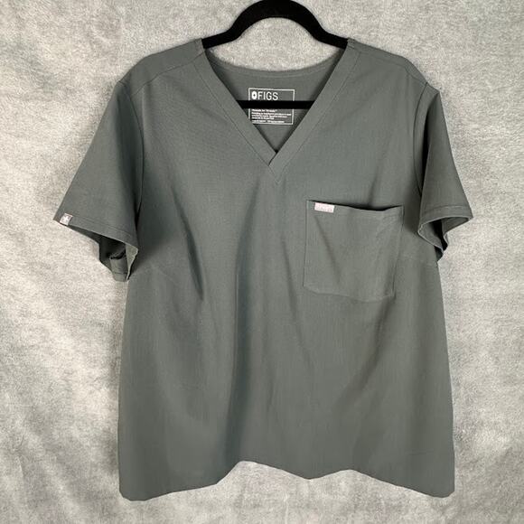 Figs Technical Collection Scrub Top Womens 3X Moss Catarina One Pocket Nursing - Picture 1 of 10